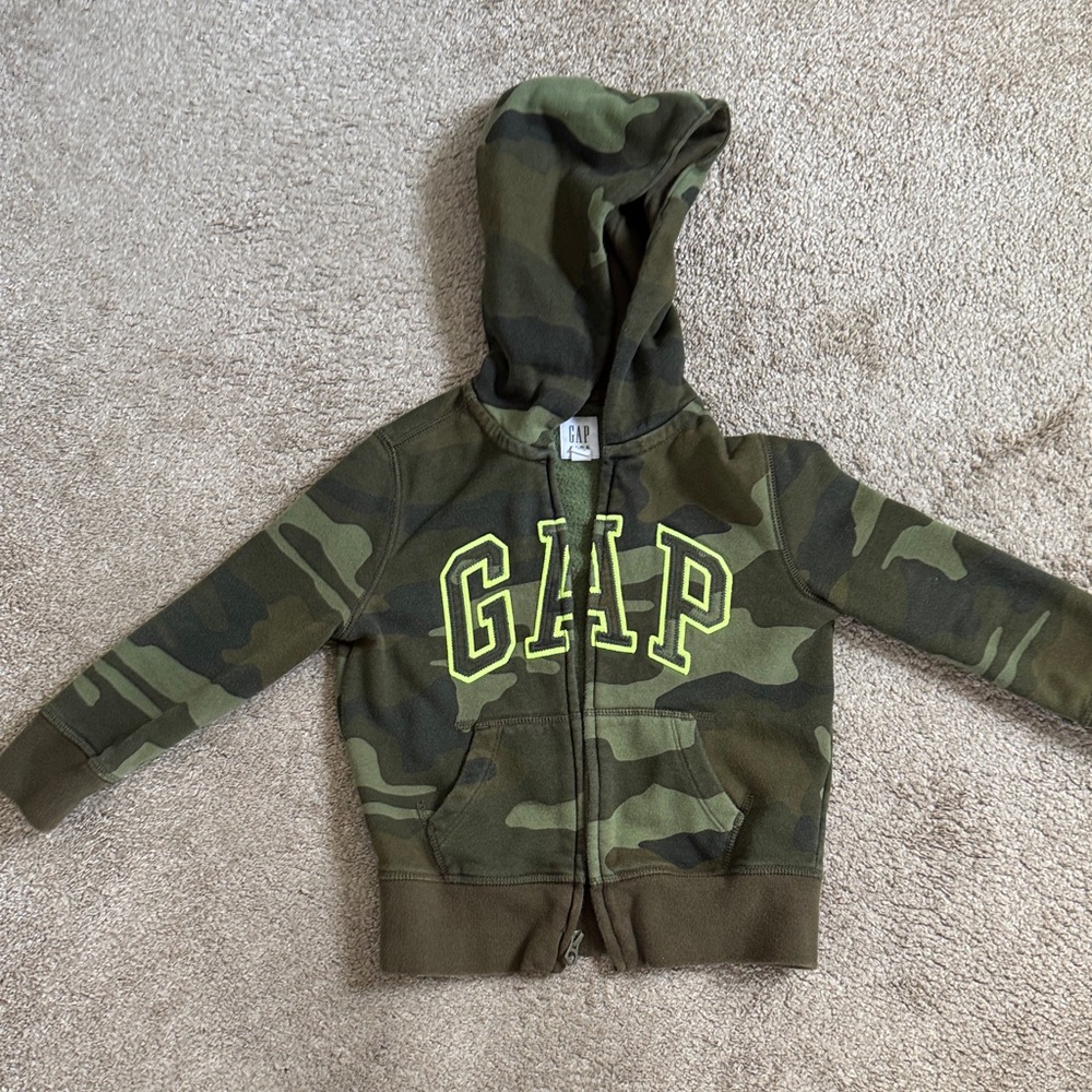 GAP Kids Green Camo Hoodie